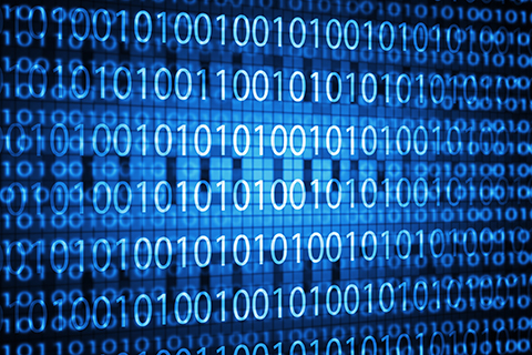 A stock photo of binary code.